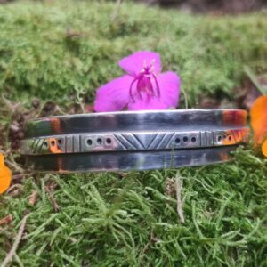 African Range Silver Bangles Medium